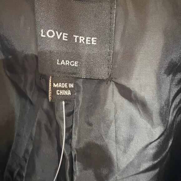 Nwot love treeblack faux leather jacket - Picture 2 of 4